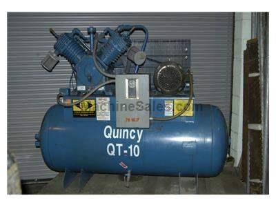 Quince  Compressor on Quincy Qt15 10hp 2 Stage Air Compressor 120 Gal Horizontal Tank  98