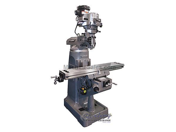 9&quot; X 49&quot; Brand New Bridgeport/Hardinge Series Standard Vertical Milling Machine, Mdl. BPKMR8STD, Metered, One-Shot Lubrication System, Chrome Plated W