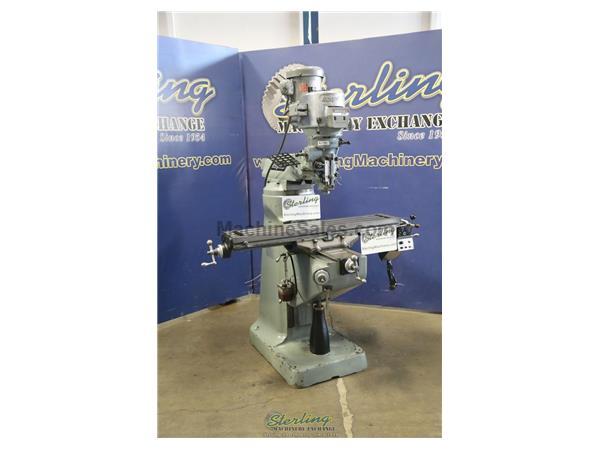 9&quot; x 48&quot; Used Bridgeport Variable Speed Vertical Milling Machine, Mdl. SERIES 1, One - Shot Lube, Chrome And Scrapped Ways, X Power Feed, #A7087