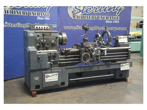 20 1/2&quot; X 60&quot; Used Whacheon Gap Bed Engine Lathe, Mdl. WL520X1500, Coolant System, Micro Bed Stop, 6 Jaw Chuck, 2 Steady Rest, Foot Brake, Hole Size T