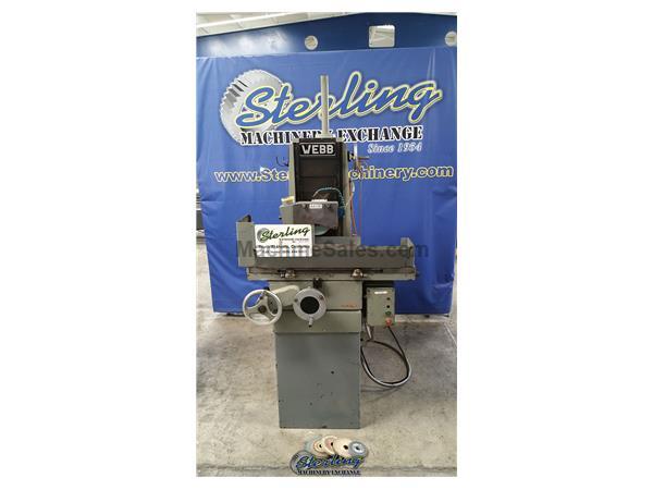 6&quot; x 12&quot; Used Webb Heavy Duty Surface Grinder, Mdl. 612, 6&quot; x 12&quot; Permanent Magenetic Chuck, One Shot Lube System, Made In Taiwan, #A4105