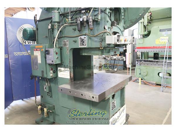 105 Ton x 8&quot; Used Verson Heavy Duty O.B.G. Press With Cushion and Variable Speed Drive, Mdl. 7 1/2 O.B.G., Ross Dual Air Valve, Bijur Automatic Lubric