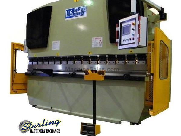 155 Ton x 10' Brand New U.S. Industrial CNC Hydraulic Press Brake, Mdl. USHB155-10, CNC 2-Axis Color Graphic Control, Sick Model 4000 Light Curtain Sy