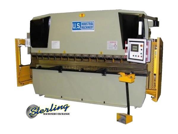 88 Ton x 8' Brand New U.S. Industrial 2 Axis CNC Hydraulic Press Brake, Mdl. USHB88-8, CNC 2-Axis Color Graphic Control, Sick 4000 Safety Guarding Lig