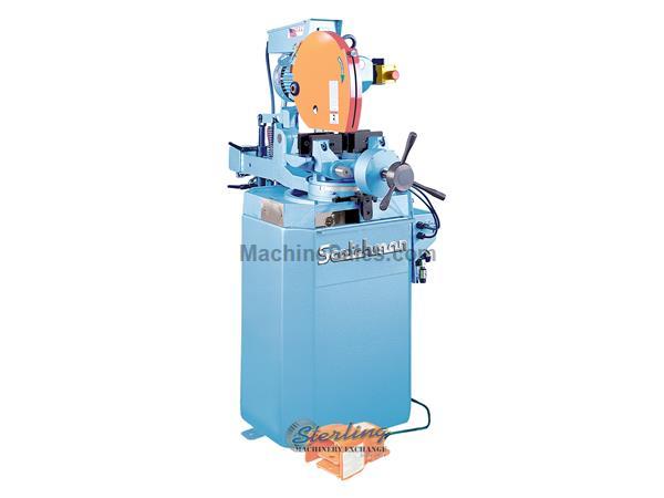14&quot; Brand Scotchman (POWER CLAMPING, POWERED DOWN FEED. AND VARIABLE SPEED 11-177 RPM), Mdl. CPO 350 PKPDVS, Miter Capabilities 45 degrees Left and 45