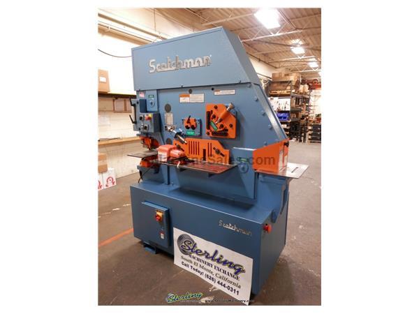 85 Ton Brand New Scotchman Ironworker , Mdl. F.I. 8510 - 20M, Keyed Punch Ram For Safety, Die Holder Complete With 2&quot; Die Insert, Punch Nut With Wrenc