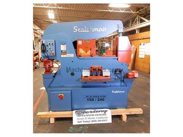 150 Ton Brand New Scotchman Dual Operation Hydraulic Ironworker, Mdl. DO 150/240 - 24 M, Dual Operator Allows For Two Opertors To Work At The Same Tim