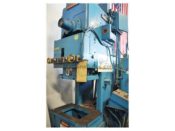 75 Ton x 8&quot; Used Niagara O.B.I. Punch Press, Mdl. E-75, Dual Palm Controls, Power Ram Adjustment, Air Counter Balance, Auto Lube System, Air Clutch &