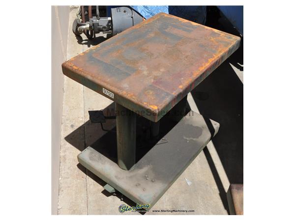 500 Lbs. Used Lexco Hydraulic Lift Table, Mdl. HT- 500- FR, 30&quot;x 20&quot; Table, 18&quot; Lift, Casters NOTE: NEEDS SEALS. SOLD AS-IS, NO WARRANTY #9793