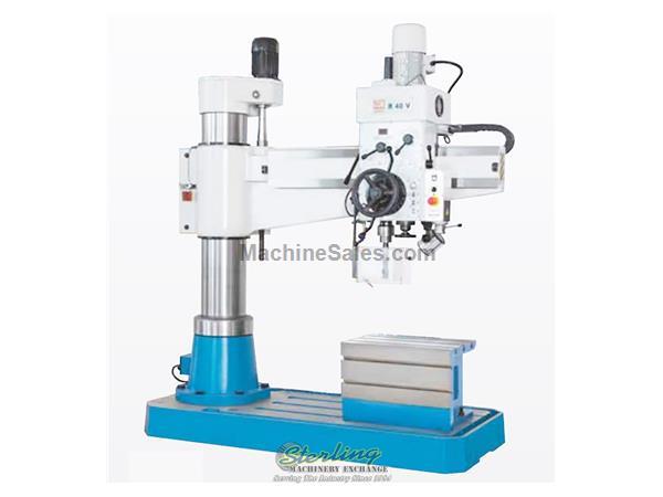 6'.9&quot; x 18&quot; Brand New Knuth Radial Arm Drill, Mdl. R-80V, Base, column, boom and gear head are made of premium high-quality cast, Major design feature