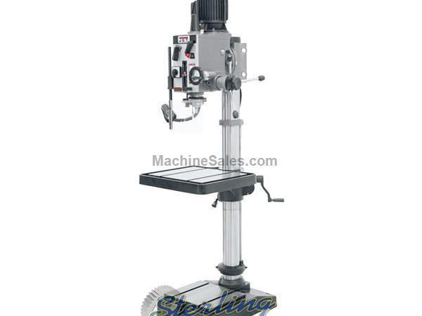 20&quot; Brand New Jet Gear Head Drill Press, Mdl. GHD-20, MFG Number JT9-354020, Heavy Duty Design, Large Production Table & T-Slotted Base, Easy to Read