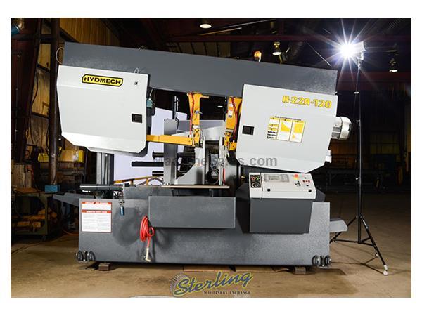 20&quot; x 22&quot; Brand New Hydmech Automatic Dual Post Horizontal Band Saw with 10' Bar Feed, Mdl. H-22A-120, 6 Degree Canted Head, Split Front Vise, Full Ca