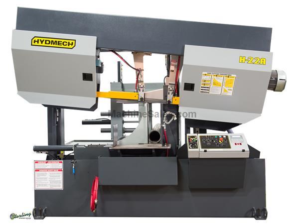 22&quot; x 22&quot; Brand New Hydmech Automatic Dual Post Horizontal Band Saw, Mdl. H-22A, One Piece Design - No Alignment Necessary, Split Front Vise, Cast-Iro