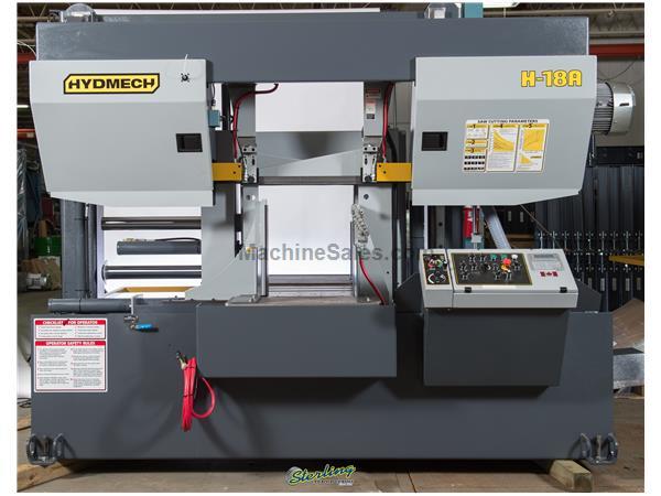 18&quot; x 18&quot; Brand New Hydmech Automatic Dual Post Horizontal Band Saw, Mdl. H18A, One Piece Design - No Alignment Necessary, Split Front Vise, Cast-Iron