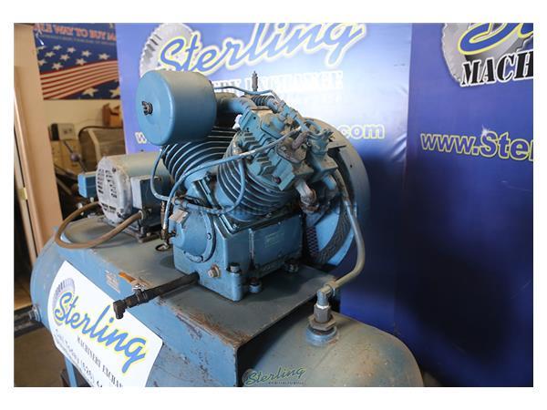 5 H.P. Used Hill Bros. & Co. Air Compressor with Horizontal Tank, Mdl. -, #A6882