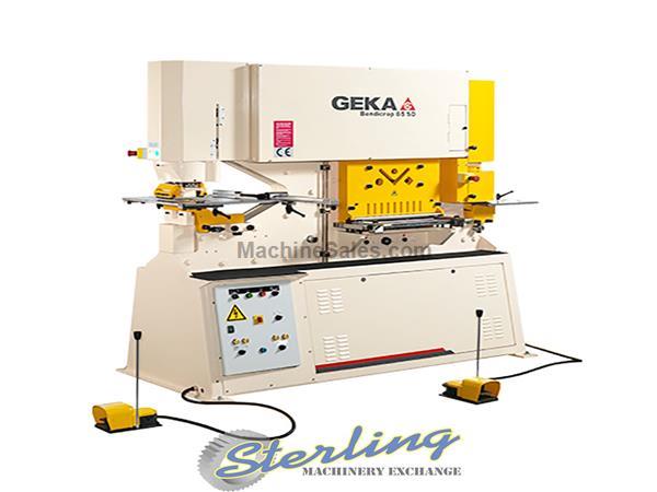 90 Ton Brand New Geka Dual Cylinder Ironworker with Bending Station, Mdl. Bendicrop 85S, Permanent Bending Station, Machine Driven by 2 Cylinders, Ant