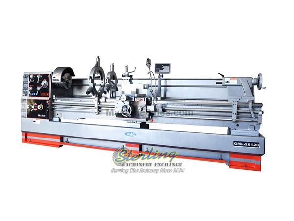 26&quot;/34&quot; x 80&quot; Brand New GMC Precision Gap Bed Lathe, Mdl. 52986, 12&quot; 3-Jaw Chuck with Top Reversible Jaws, 20&quot; 4-Jaw Chuck with Reversible Jaws, 24&quot; F
