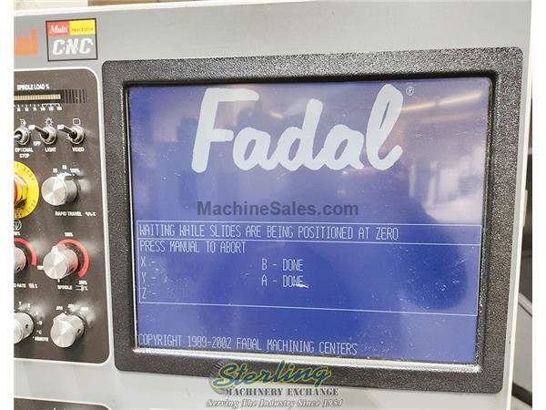 30&quot; X 30&quot; X 60&quot; Used FADAL CNC Vertical Machining Center (Great Condition), Mdl. 6030 HT VMC, Automatic Tool Changer, Metric T-Slots, 4 MB Memory, Tel