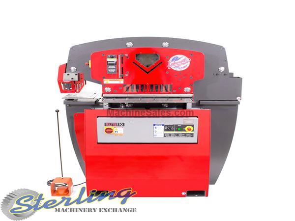 110 Ton Brand New Edwards Elite Ironworker - 4 Work Stations, Mdl. IW110Elite, Four Work Stations, Hydraulic Hold Down, E-Stop / Lockout-Tagout, Hydra