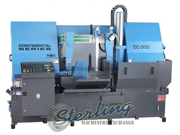 19&quot; x 22&quot; Brand New DoALL Continental Series Semi-Automatic High Production Horizontal Bandsaw, Mdl. DC-500SA, NC Control: Ease of Operation, Multiple