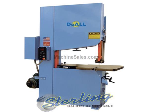36&quot; Brand New DoALL Zephyrs (High Velocity) Vertical Bandsaw, Mdl. ZV-3620, Hydraulic Upper Saw Guide Post, Roller Bearing Tapered Spindles, Spark Gua
