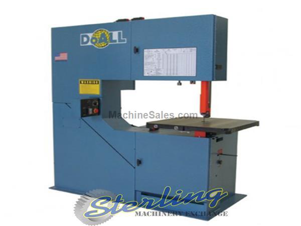 36&quot; Brand New DoALL &quot;Variable Frequency AC Inverter Drive&quot; Vertical Contour Bandsaw, Mdl. 3613-V5, Table Tilts for Angle Cutting, One Set of Steel Gui