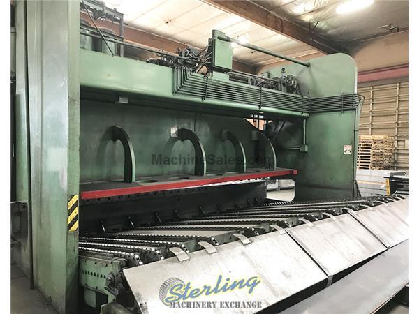 1&quot; x 20' Used Cincinnati Hydraulic Shear, Mdl. 8S20, 36” throat for slitting., extra set of shock resistant blades, Ball Transfers In Table, 4 front g