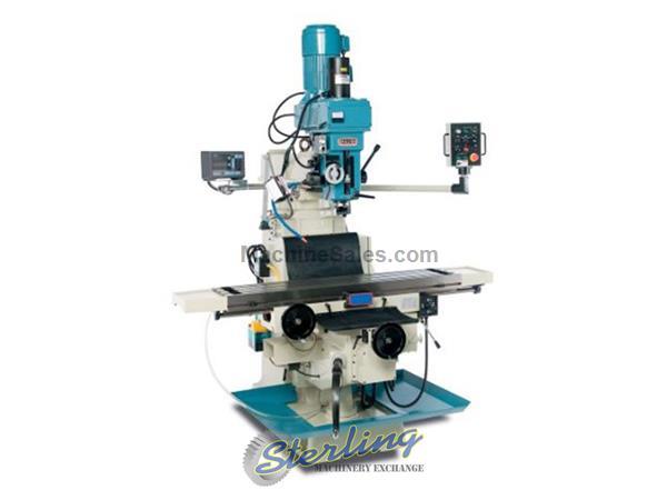 12&quot; x 58&quot; Brand New Baileigh Variable Speed Vertical Milling Machine With Inverter Head, 2 Axis DRO, X/Y/Z Power Feeds, Mdl. VM-1258-3, MFG Number BA9