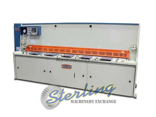 1/4&quot; x 10' Brand New Baileigh Heavy Duty Hydraulic Shear, Mdl. SH-120250-HD, MFG Number BA9-1007078, Front Material Guides, Fast Blade Gap Adjustment,