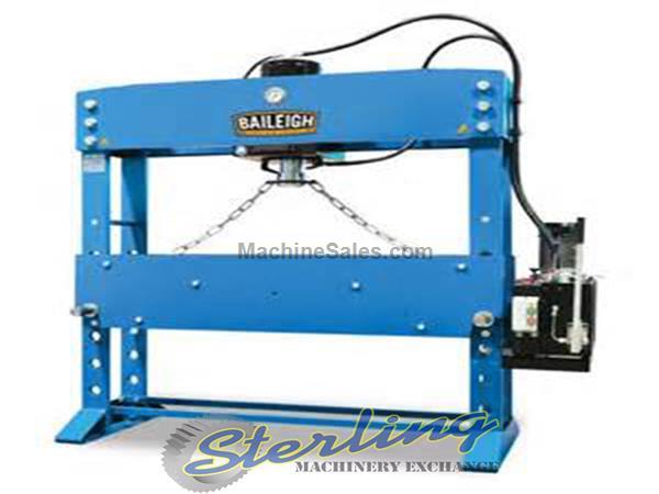 110 Ton x 15&quot; Brand New Baileigh Manually Operated/Motor Operated Hydraulic Press, Mdl. HSP-110M-1500-HD, 110 Ton Capacity, 15.75&quot; Stroke, 59&quot; Working