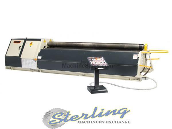 1/4&quot; x 120&quot; Brand New Baileigh Hydraulic 4 Roll Double Pinch Plate Roll, Mdl. PR-1003-4, MFG Number BA9-1006480, DRO for Roll Positions, Operator Cont