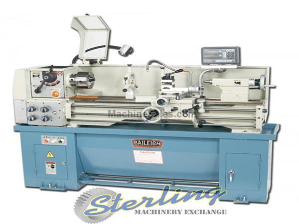 13&quot;/18.75&quot; x 39&quot; Brand New Baileigh Precision Lathe, Mdl. PL-1340, MFG Number BA9-1006057, Mitutoyo 2 Axis DRO, 8 Step Spindle Speed, 6&quot; 3 Jaw Chuck,