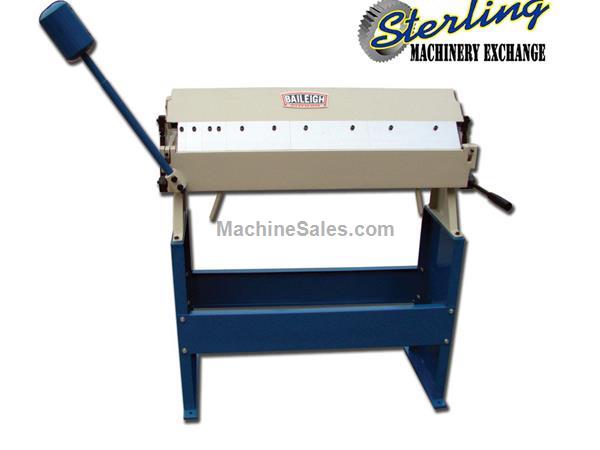 16 Ga. x 36&quot; Brand New Baileigh Manually Operated Box & Pan (Finger) Brake, Mdl. BB-3616E, MFG Number BA9-1000386, Floor Stand, Counterweight Apron As