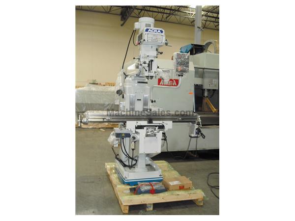 12&quot; x 58&quot; Brand New Acra Vertical Milling Machine (Variable Speed) &quot;Bridgeport Copy&quot; CNC 2X Control, Mdl. AM5V1258-2X, Hardened & Ground Table & Ways,