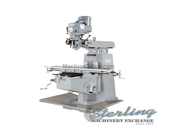10&quot; x 54&quot; Brand New Acra Variable Speed Knee Milling Machine &quot;Bridgeport Copy&quot; , Mdl. LCTM2, Milled Oil Grooves, Hard Chrome Ways, Hand Scraped Saddle