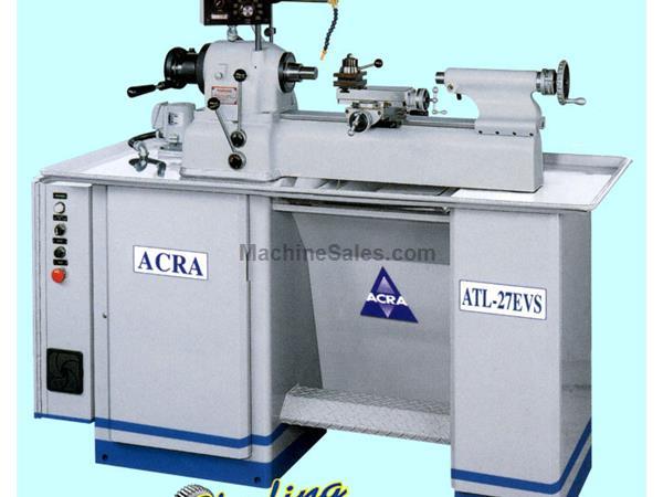 9&quot; x 15&quot; Brand New Acra Second Operation Toolmakers Lathe, Mdl. 27ATL, Lever 5C Collet Closer, Six Station Bed Turret, Tailstock, Double Tool Cross Sl