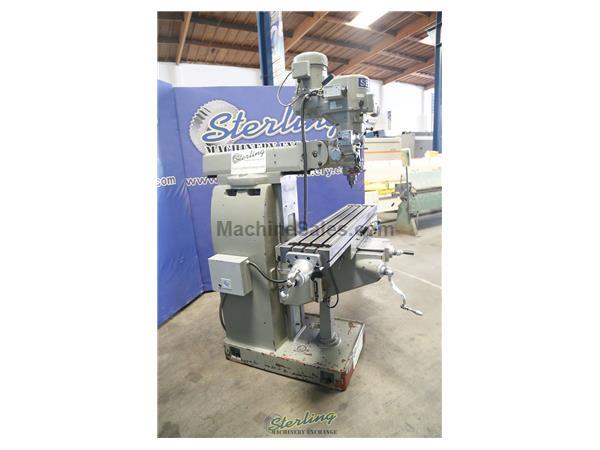 10&quot; x 51&quot; Used Sharp Vertical Milling Machine, Mdl. HMV, Chrome and Scrapped Ways, Variable Speed Head, X Table Feed, Big Column Heavy Duty Body, #A62