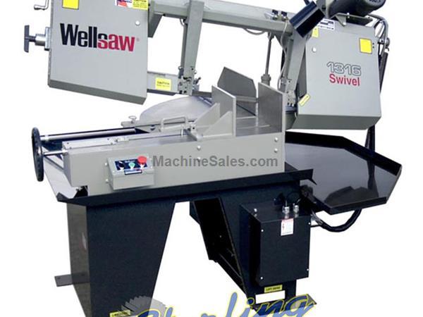 13&quot; x 16&quot; Brand New Wellsaw Horizontal Miter Head (Swivel) Bandsaw, Mdl. 1316S, Saw Head Swivels on Precision Ball Bearings, Miter up to 60 Degrees, L