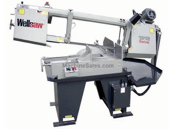 13&quot; x 18&quot; Brand New Wellsaw Horizontal Manual Bandsaw with Extended Capacity, Mdl. 1316S-EXT, Saw Head Swivels on Precision Ball Bearings, Miter up to