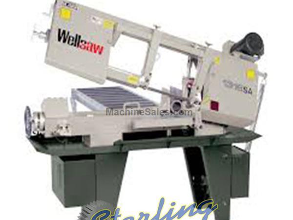 13&quot; x 38&quot; Brand New Wellsaw Horizontal Semi-Automatic Bandsaw with Extended Capacity, Mdl. 1338-SA, Spring Loaded Carbide Guides with Rollers, Combina