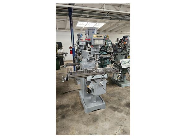 9&quot; X 49&quot; Used Atrump Vertical Milling Machine, Mdl. K3VL, X Table Power Feed, 2 Axis Digital Readout, #A6552