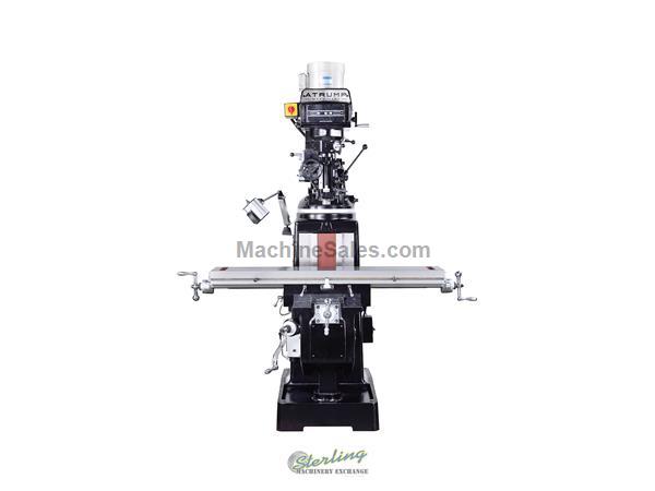 10X54&quot; BRAND NEW ATRUMP VARIABLE SPEED VERTICAL MILLING MACHINE &quot;BRIDGEPORT COPY&quot;, Mdl. 52791, Hardened & ground on all axis., Work Light, X & Y axis