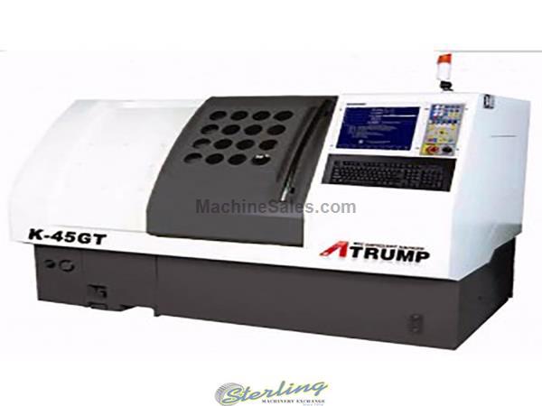 13&quot; (30°) Brand New Atrump CNC 30° Slant Bed (Gang Tooling & 8 T Turret) Lathe, Mdl. K45GT, Centroid T400i Control with 15&quot; Color LCD, 7.5 H.P. Spindl