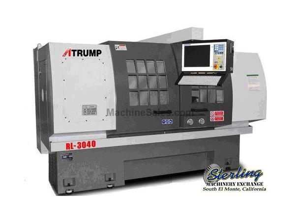 30&quot; x 40&quot; Brand New Atrump CNC Turning (Wheel - Rim) Flat Bed Lathe, Mdl. , Centroid T400i Control with 15&quot; LCD, 10 H.P. Spindle Motor, D1-8, 3-3/8&quot; T