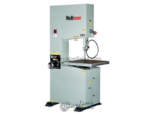 20&quot; Brand New Wellsaw Vertical Bandsaw, Mdl. V-20F, Heavy Tube Steel Frame, Precision Ground Cast Iron Table w/Replaceable Throat Plate, Unique Heavy