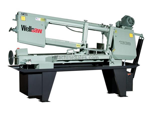 13&quot; x 38&quot; Brand New Wellsaw Horizontal Manual Bandsaw with Extended Capacity, Mdl. 1338, Spring Loaded Carbide Guides with Rollers, Combination Reduct