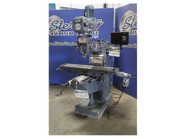 10&quot; x 50&quot; Used Lagun Vertical Milling Machine, Mdl. FTV-2S, One Shot Lube, Table Power Feed, Variable Speed Drive, 2 Axis Digital Readout System, Heav