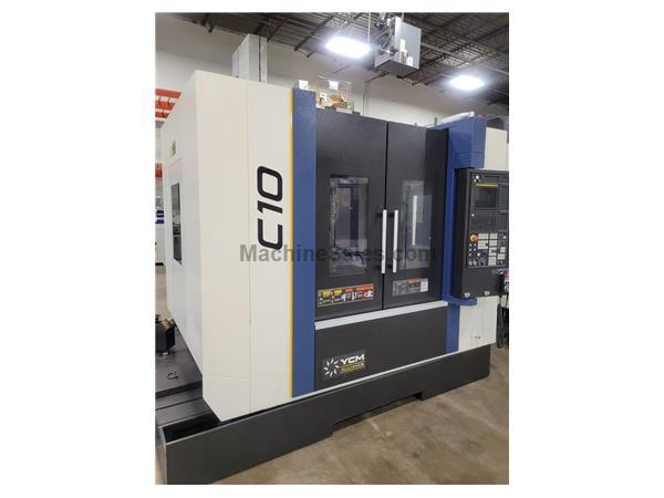 YCM C10 (NSV-106A) CNC Vertical Machining Center, Fanuc MXP-200FB+ Ctrl, 15,000 RPM, Trvls: X-40.1&quot;, Y-23.6&quot;, Z-23.6&quot;, Big Plus CAT 40 Taper, 30 Stati