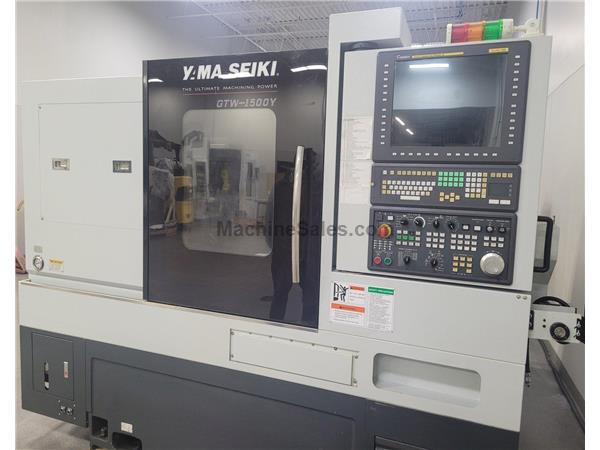 Yama Seiki GTW-1500Y CNC Multi-Axis Lathe, 6&quot; Chuck, 5000 RPM, 12 position Turret, Live Tooling, Gang Tool Slide, Sub-Spindle, Fanuc 32i-B, LNS Quickl