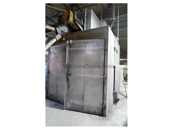 GLOBAL FINISHING 500 F WALK IN OVEN, 8&#39;W  8&#39;L  8&#39;H  GAS FIRED